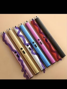 Slim Metallic Rechargeable Arc Lighters - Individually Packaged